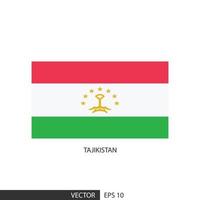 Tajikistan square flag on white background and specify is vector eps10.