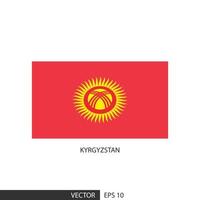 Kyrgyzstan square flag on white background and specify is vector eps10.