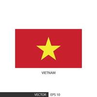 bandera cuadrada de vietnam sobre fondo blanco y especificar es vector eps10.