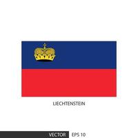 bandera cuadrada de liechtenstein sobre fondo blanco y especificar es vector eps10.