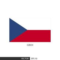 Czech square flag on white background and specify is vector eps10.