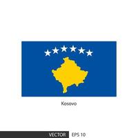 Kovoso square flag on white background and specify is vector eps10.