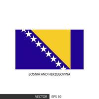 bosnia y herzegovina bandera cuadrada sobre fondo blanco y especificar es vector eps10.