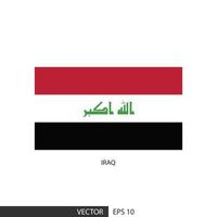 Iraq square flag on white background and specify is vector eps10.