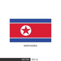 North Korea square flag on white background and specify is vector eps10.