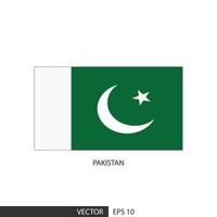 Pakistan square flag on white background and specify is vector eps10.