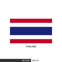 bandera cuadrada de tailandia sobre fondo blanco y especificar es vector eps10.