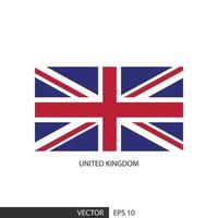 United Kingdom square flag on white background and specify is vector eps10.