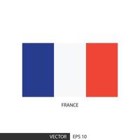 Francia bandera cuadrada sobre fondo blanco y especificar es vector eps10.