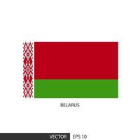 Belarus square flag on white background and specify is vector eps10.