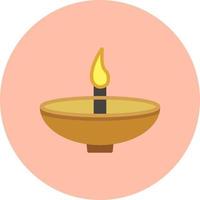 Oil Lamp Vector Icon