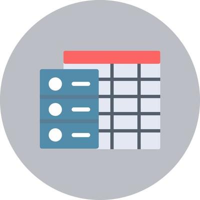 Data Table Vector Icon