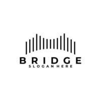 vector de icono de logotipo de puente aislado