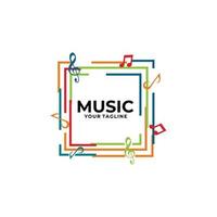 music logo icon vector isolated