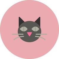 icono de vector de gato negro