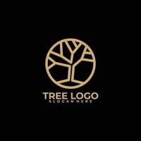 abstract tree logo design vector