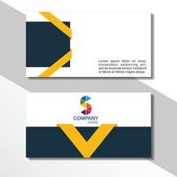 Modern simple light business card template vector