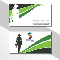 Business card design, company business card vector