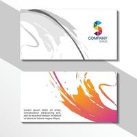 Business card design, company business card vector