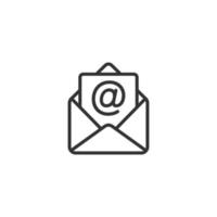 Email message icon in flat style. Mail document vector illustration on white isolated background. Message correspondence business concept.