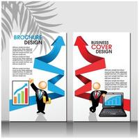 Brochure or flyer layout template, annual report cover design background vector