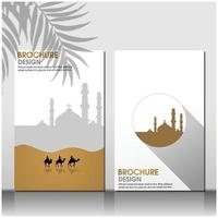 Islamic book cover, arabic background vector