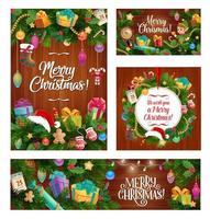 Christmas winter holiday gifts and decorations vector