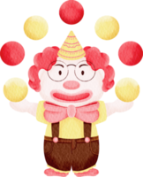 vattenfärg clown klämma konst png