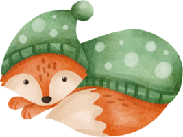 watercolor fox clip art png