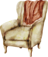 chaise confortable aquarelle png
