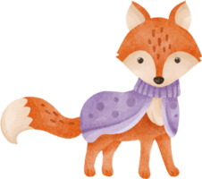 watercolor fox cute png