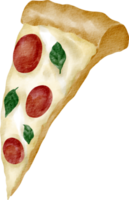 clipart de pizza em aquarela png