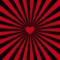 Swirling pattern background. Vortex starburst spiral twirl square with red heart. Helix rotation rays. Converging psychadelic scalable stripes. Vector illustration
