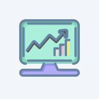 Icon Business Analytics. related to Machine Learning symbol. doodle style. simple design editable. simple illustration. simple vector icons