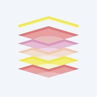 Icon Multilayers. related to Machine Learning symbol. flat style. simple design editable. simple illustration. simple vector icons
