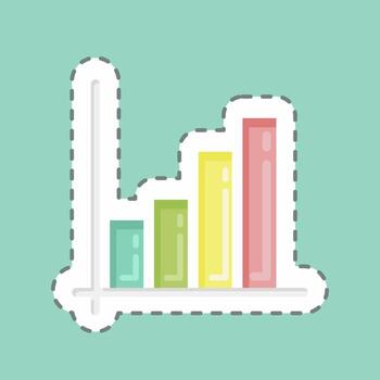 Sticker line cut Mathematical Model. related to Machine Learning symbol. simple design editable. simple illustration. simple vector icons