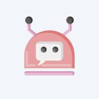 icono de chatbot. relacionado con el símbolo de aprendizaje automático. estilo plano diseño simple editable. ilustración sencilla. iconos vectoriales simples vector