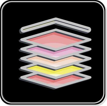 Icon Multilayers. related to Machine Learning symbol. Comic Style. simple design editable. simple illustration. simple vector icons