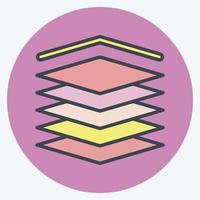 Icon Multilayers. related to Machine Learning symbol. color mate style. simple design editable. simple illustration. simple vector icons