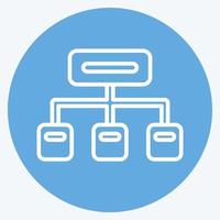 Icon Clustering. related to Machine Learning symbol. blue eyes style. simple design editable. simple illustration. simple vector icons