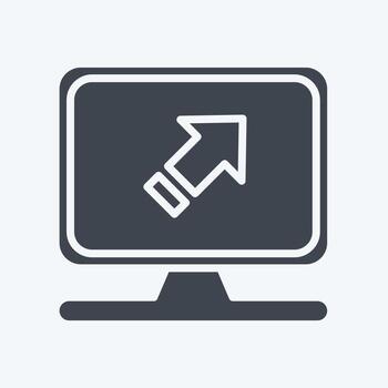 Icon Computer System. related to Machine Learning symbol. glyph style. simple design editable. simple illustration. simple vector icons