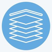 Icon Multilayers. related to Machine Learning symbol. blue eyes style. simple design editable. simple illustration. simple vector icons