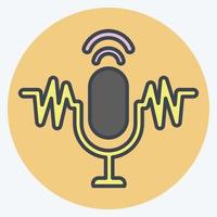 Icon Speech Recognition. related to Machine Learning symbol. color mate style. simple design editable. simple illustration. simple vector icons