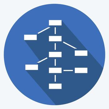 Icon Decision Trees. related to Machine Learning symbol. long shadow style. simple design editable. simple illustration. simple vector icons