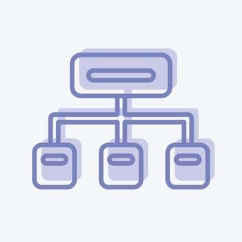 Icon Clustering. related to Machine Learning symbol. two tone style. simple design editable. simple illustration. simple vector icons