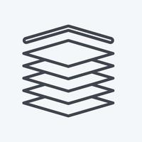 Icon Multilayers. related to Machine Learning symbol. line style. simple design editable. simple illustration. simple vector icons