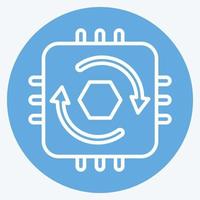 Icon Temporal Cycle Consistency. related to Machine Learning symbol. blue eyes style. simple design editable. simple illustration. simple vector icons