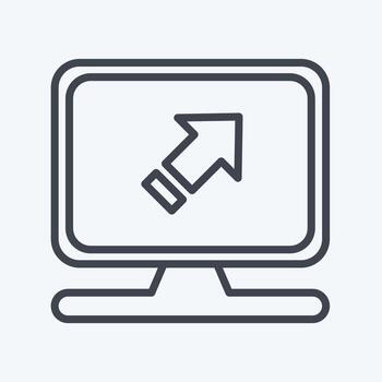 Icon Computer System. related to Machine Learning symbol. line style. simple design editable. simple illustration. simple vector icons