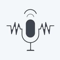 Icon Speech Recognition. related to Machine Learning symbol. glyph style. simple design editable. simple illustration. simple vector icons