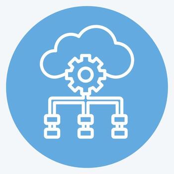 Icon Temporal Difference. related to Machine Learning symbol. blue eyes style. simple design editable. simple illustration. simple vector icons